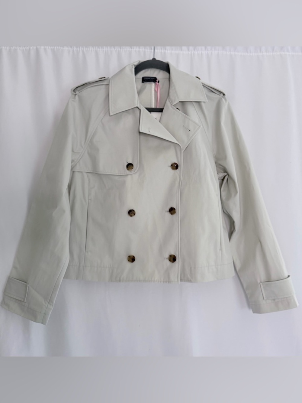 Vineyard Vines Trench Coat Jacket Stone Neutral Lightweight Preppy Minimalist S